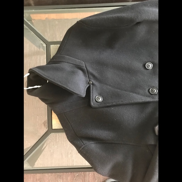 Topman Wool Coat Heavy Winter Double Breasted - Picture 8 of 8